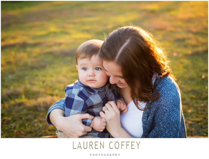 Lauren Coffey Photography, LLC | Hartselle and Decatur Alabama Photographer outdoor baby pictures, sunset baby pictures, sunset family pictures, family pictures, outdoor family pictures, roll tide baby, alabama roll tide, 9 month pictures, 9 month picture ideas